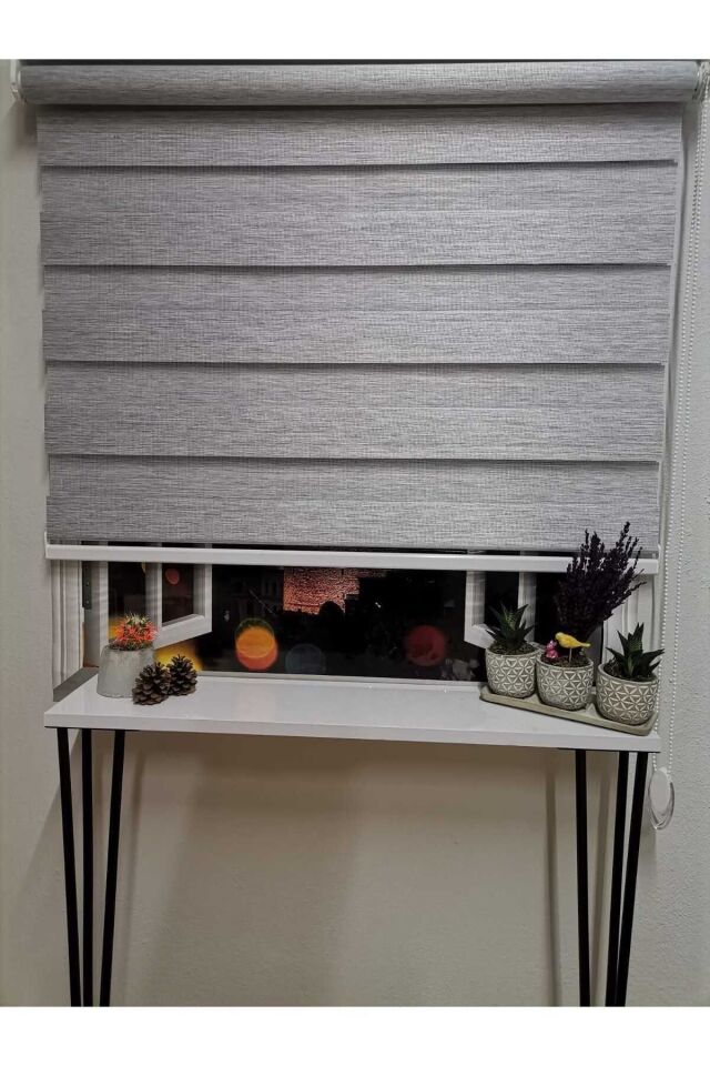 Bambu Raks Gri Zebra Perde