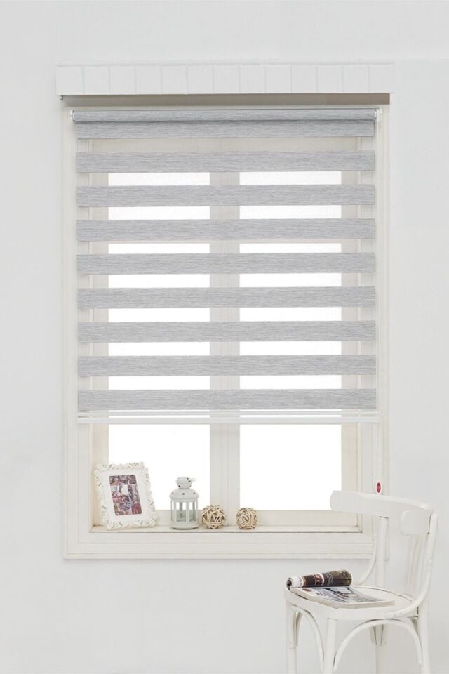Bambu Raks Gri Zebra Perde